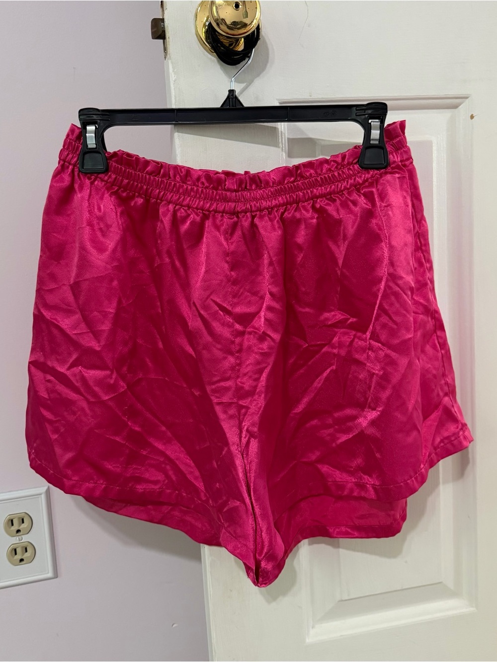 Victoria's Secret Hot Pink Satin Athletic Shorts